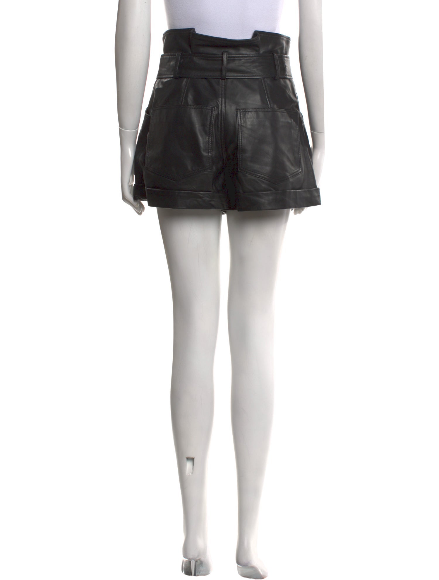 Marissa Webb Lamb Leather Mini Shorts